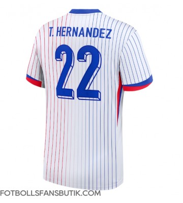 Frankrike Theo Hernandez #22 Replika Bortatröja EM 2024 Kortärmad